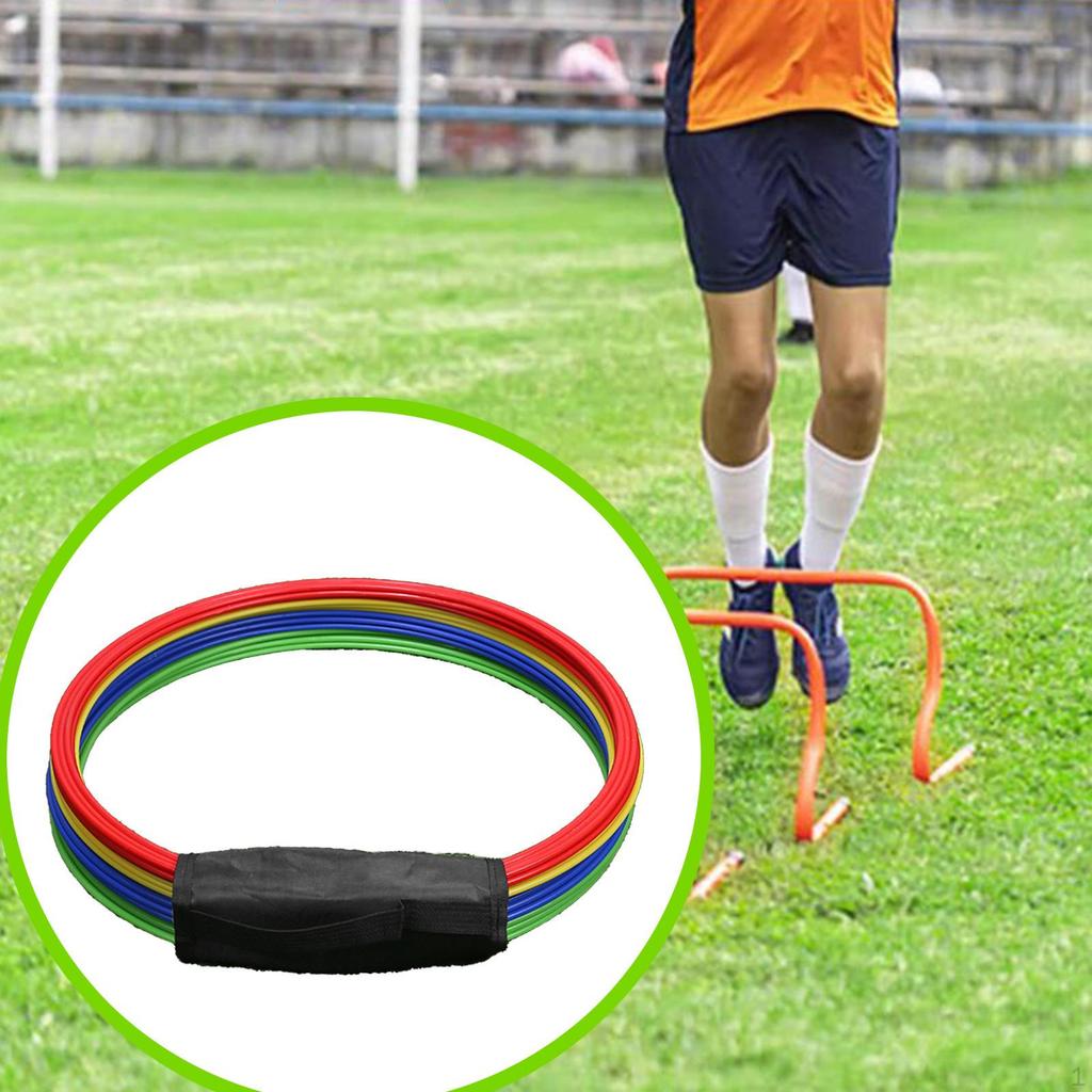 12 Pieces Agility Rings Exercise Speed Circle Multipurpose Footwork Balance Drills Jumping Hoops