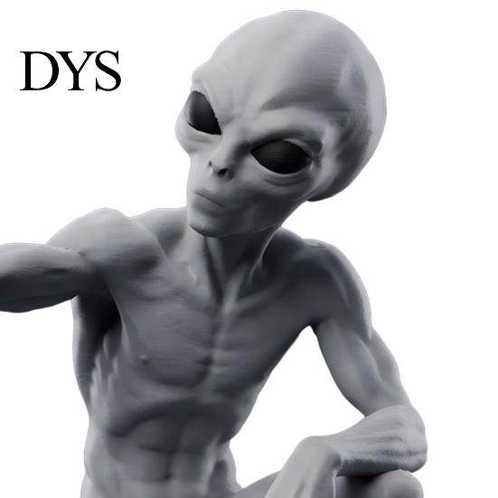 Креативные настольные аксессуары для мужчин 4 шт. 3D-печатная статуэтка инопланетянина, смоляные научно-фантастические фигурки, украшение, изысканные художественные украшения, новинка, межзвездные