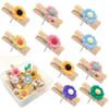 Pack Of 10 Multicolor Flower Push Pins Decorative Thumb Tacks For Bulletin Boards Photo Displays Craft Projects