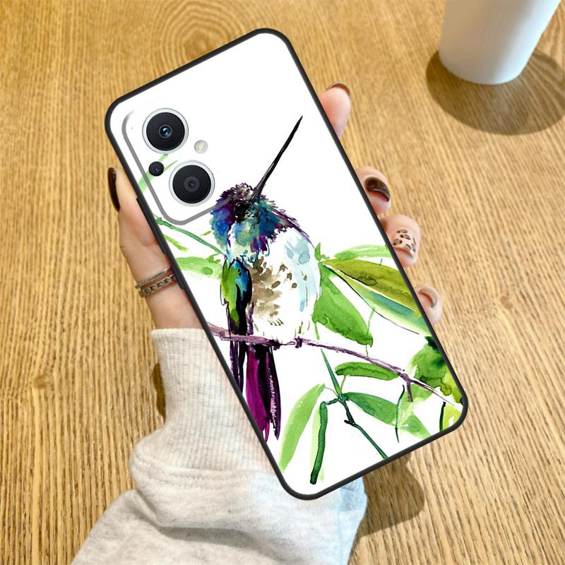 Чехол Колибри и Цветы Для OPPO Reno 10 11 12 13 14 Pro 14F 13F 12F 11F 7 8 Lite Чехол OPPO Find X5 X8 X9 Pro