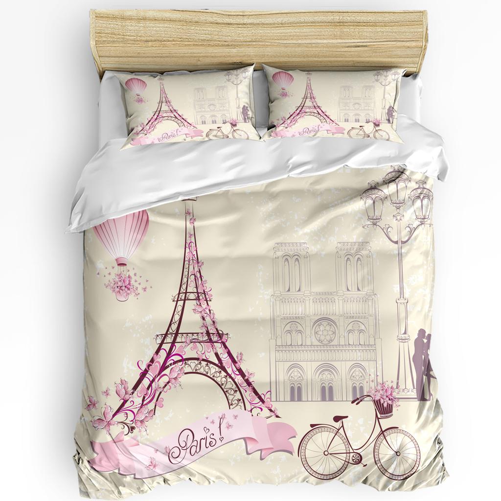 3Pcs Bedding Set Cartoon Air Balloon Home Textile Duvet Cover Pillow Case Boy Kid Teen Girl Bedding Covers Set