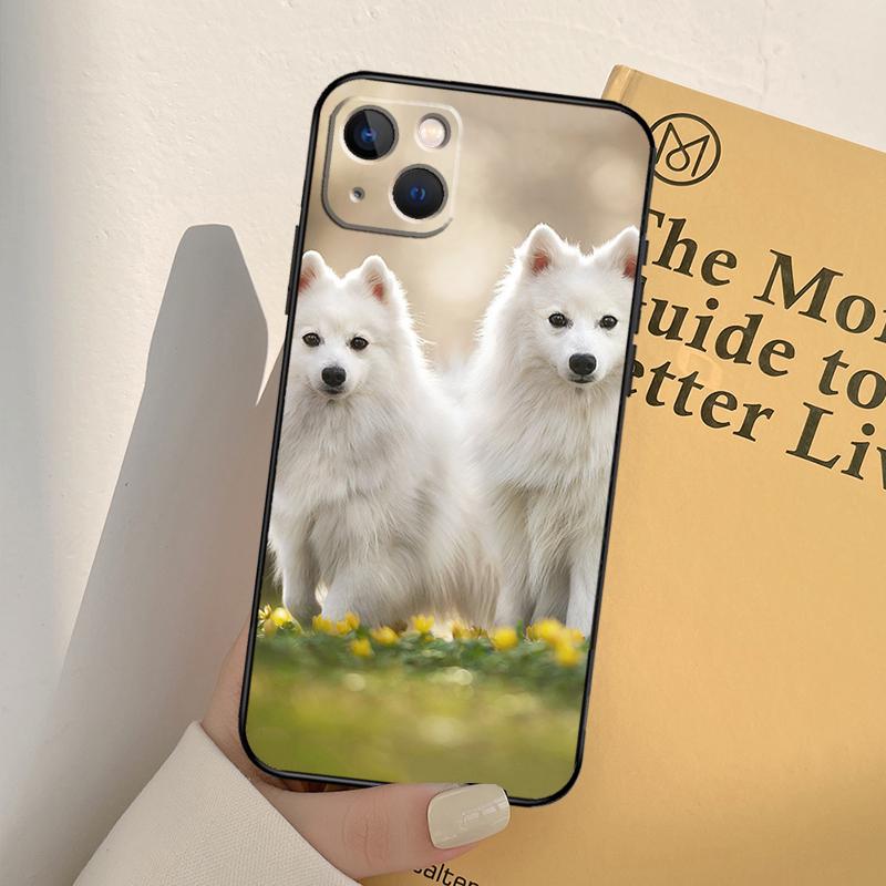 Japanese Spitz Dog Case For iPhone 16 15 14 Pro Max Plus 13 14 15 Pro Max 11 12 Mini Cover Coque