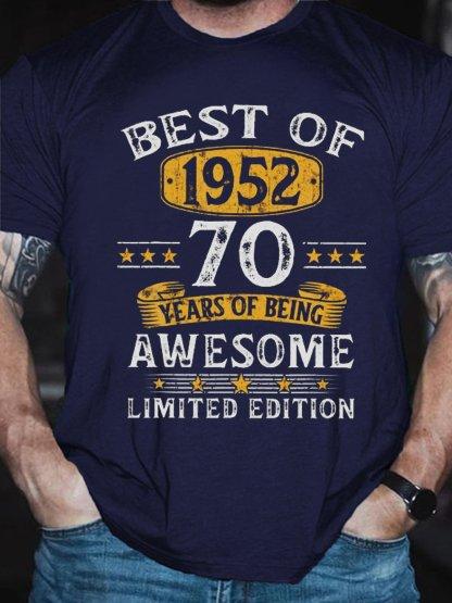 Best Of 1952 70 Years Old Gifts 70th Birthday Gift Tshirt
