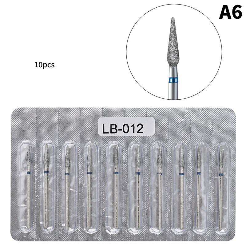 10 шт. алмазная фреза для маникюра, электрические сверла для ногтей, аксессуар для педикюра, пилочка для ногтей, инструмент для удаления геля