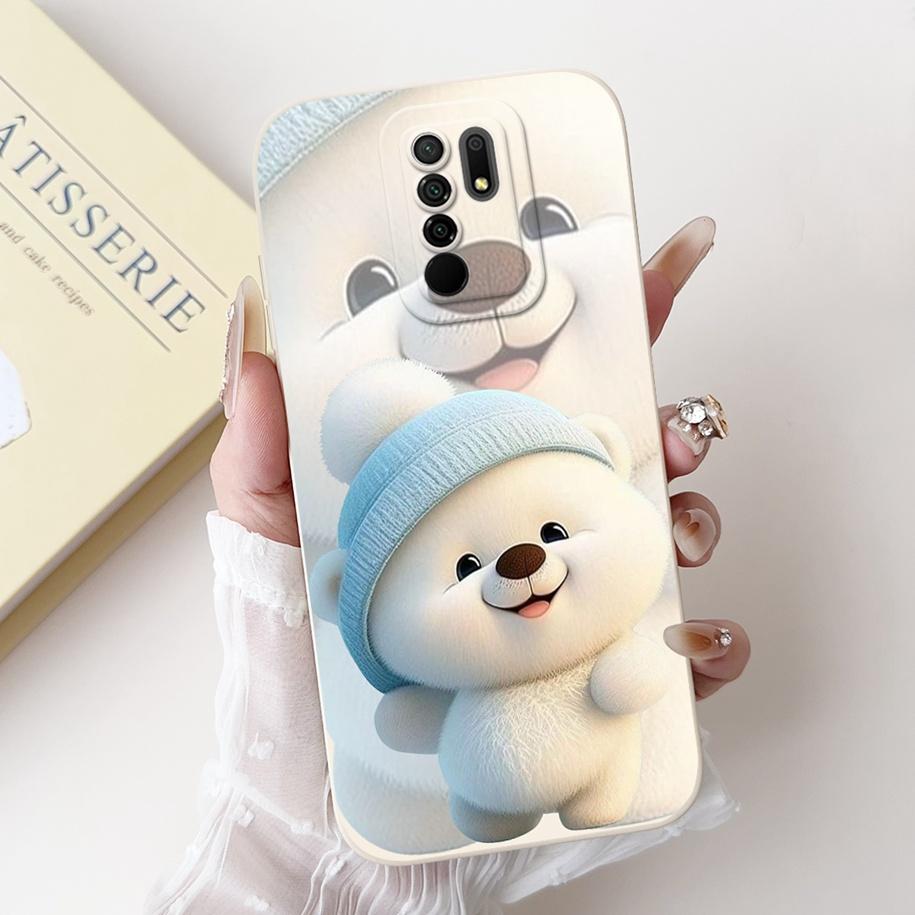 Чехол для Xiaomi Redmi 9 Милый Мультяшный Пингвин Кролик Мягкий Жидкий Силикон Ударопрочный Чехол для Xiaomi Redmi 9 Prime Redmi9 Fundas
