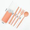 Portable Travel Dinnerware Set Knife Fork Spoon Chopsticks With Cutlery Box Student Office Worker Flatware Set BBQ Party Tableware Set
