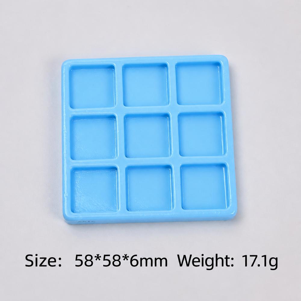 5Pcs 9 Grid Layout Nail Art Palette Multifunction Nail Art Mixing Board for Marble Design