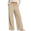 Women  Elastic Waist Cuff Pants Trousers Summer Loose Fit Hiking Jogger Pant With Pocket