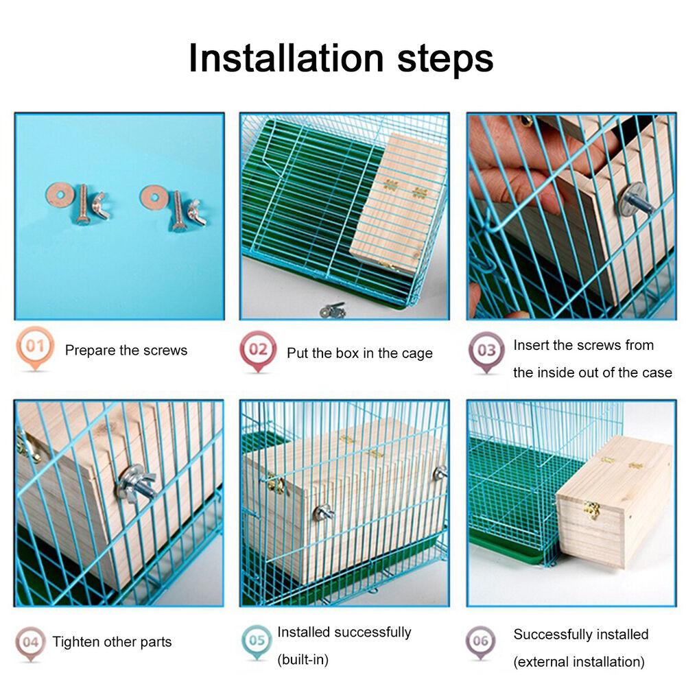 Parrot Lovebirds Finch Wooden Nesting House Cage Nest Bird Breeding Box Bird supplies