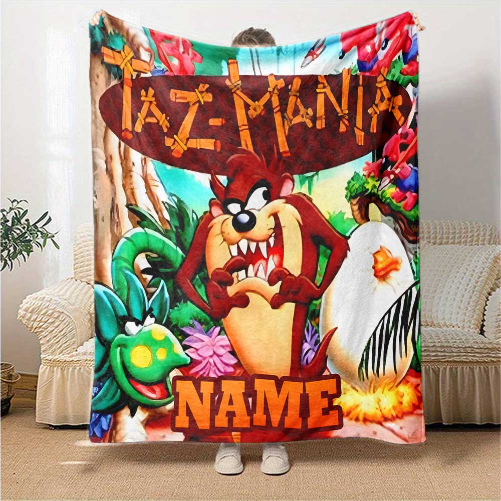 Warner Bros. Movies (3) Customize Your Name Blanket Multi-purpose Customizable Blanket Durable Comfort Throw For Bedding Sofa Livingroom Office