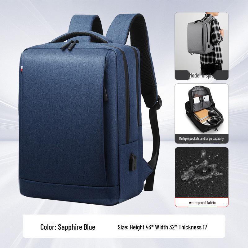 Мужской водонепроницаемый рюкзак для бизнеса и путешествий высшего класса - большая вместимость для поездок на работу и ноутбуков