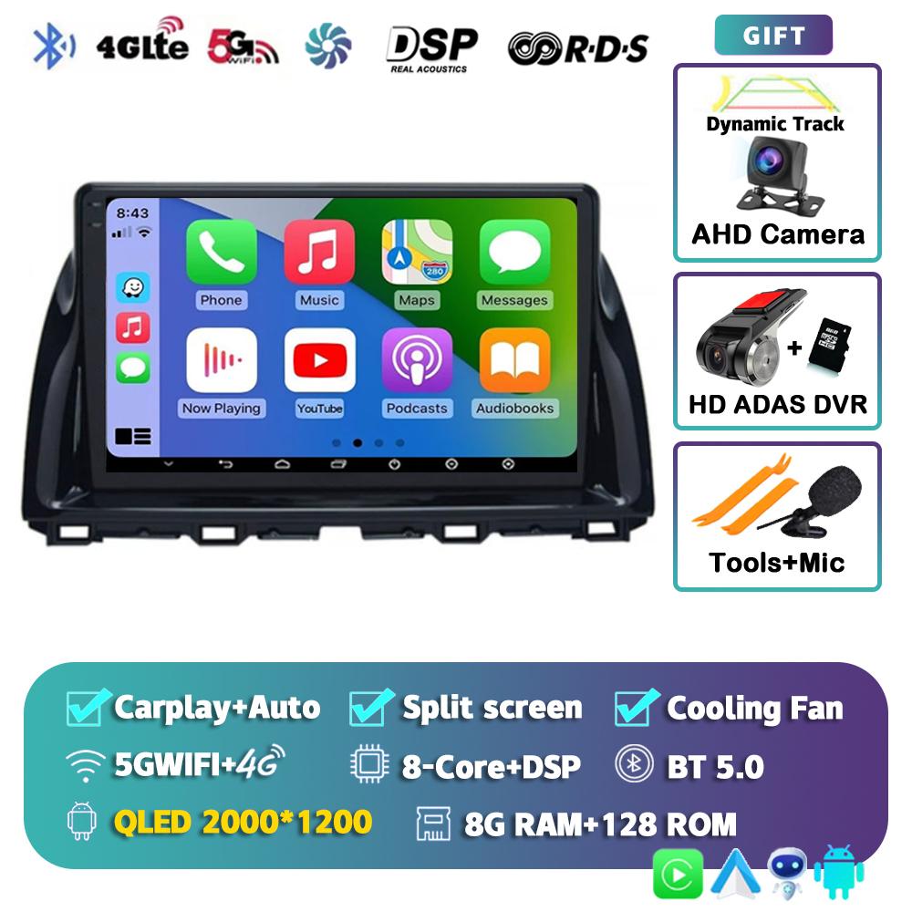 Android 14 Carplay Auto For Mazda CX5 CX-5 CX 5 2012-2015 Car Radio Navigaion GPS Multimedia Video Player 2din DVD Head Unit DSP