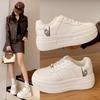 Platform White Shoes Women's New Summer and Autumn Versatile Inner Height Increase Sports and Leisure Muffin Board Shoes