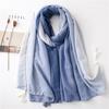 Four Season European And American Style Small Fresh Cotton Long Fringe Scarf Elegant Geometric Long Scarf Beach Sunscreen Shawl