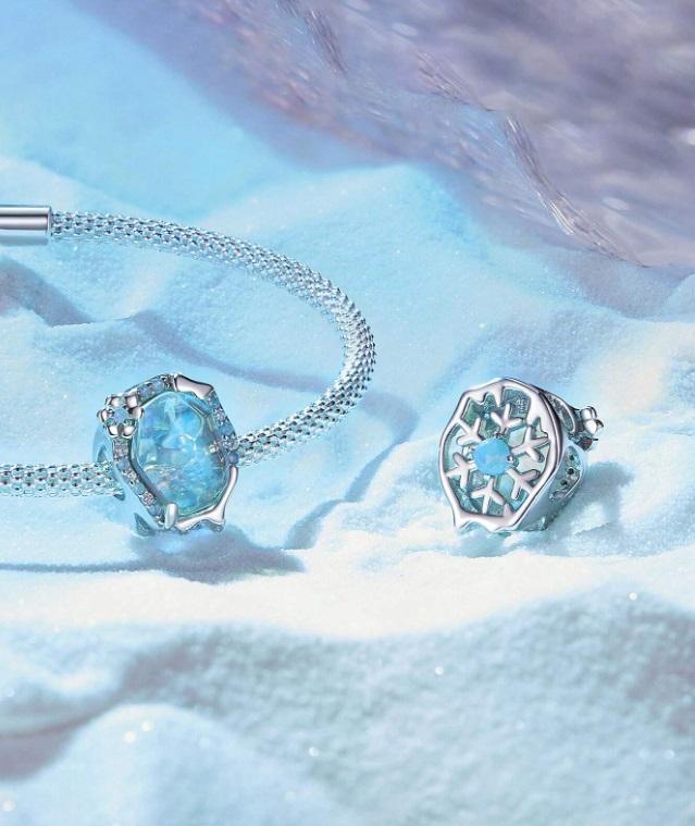 Charms Do Pandora Zawieszka Charms Topniejący Lód Śnieżynka Srebro 925 Charmsy Trusky
