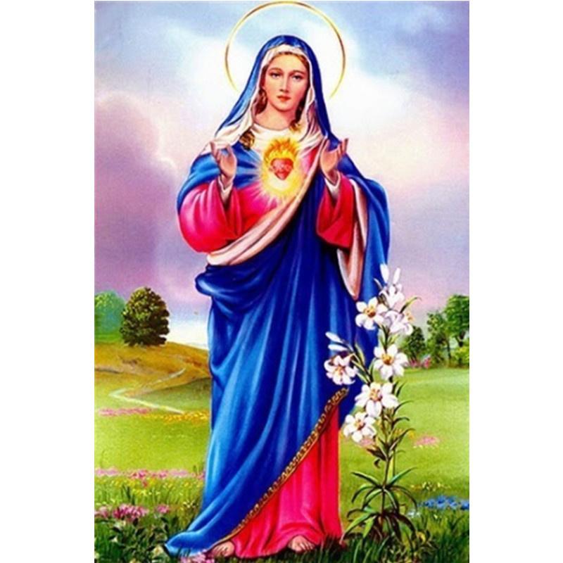 5D DIY Алмазная картина Благочестивая молитва Алмазная вышивка Набор для вышивки крестом Полный горный хрусталь Мозаика Домашний декор