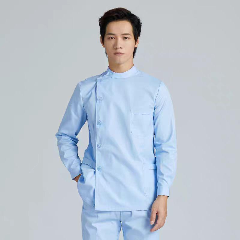 Мужская униформа медсестры с длинными рукавами и костюм стоматолога с короткими рукавами