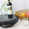 Black/Gold Mesh Fruit Snacks Basket Round Fruit Vegetable Basket Iron Art Fruit Basket  Countertop