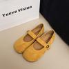 Женские туфли на мягкой подошве, новые весенне-летние 2025 года, для ношения с юбками, туфли Мэри Джейн на плоской подошве, универсальные вечерние туфли Doudou