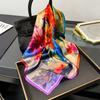 53cm Square Scarf 100% Pure Real Silk Scarves for Women Foulard Fashion  Floral Brand Print Shawls Hijab Bandana Headband