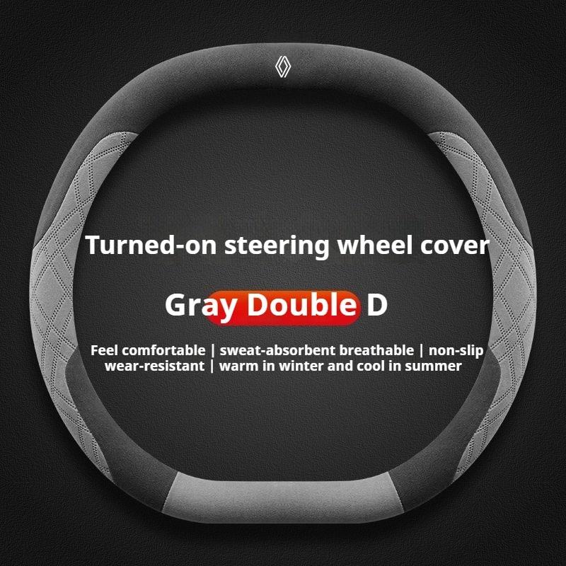 Для Renault 2026 Новые колпаки на колеса Замшевая оплетка руля автомобиля для Renault Espace Austral Rafale Scenic Megane E-Tech 5 2024 2025