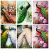 5D DIY Diamond Painting Kit  Flower Peacock  Art Diamond Embroidery Rhinestones Decorations for Home