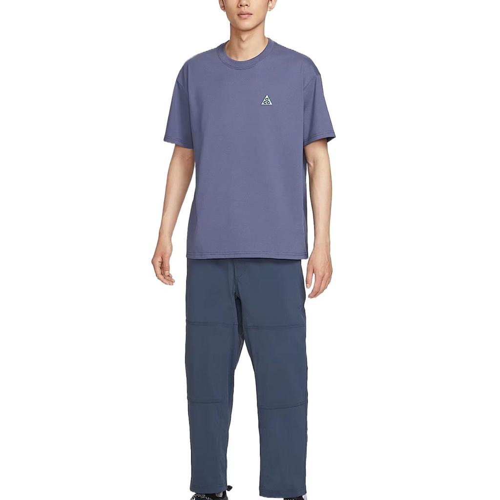 Nike ACG Футболки Мужские Песочно-фиолетовые С круглым вырезом Умеренный прямой крой IH8660-508