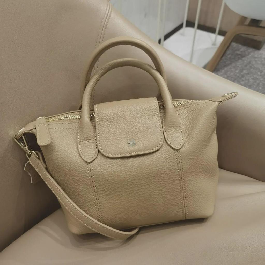 High-End Genuine Leather Women's Tote and Shoulder Bag - Elegant Cowhide Design