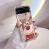 Рождественские Новогодние Подарки Лось Снег Чехол для Samsung Galaxy Z Flip 4 Z Flip 3 5G ZFlip4 ZFlip3 Flip4 Flip3 Прозрачный ТПУ Чехол
