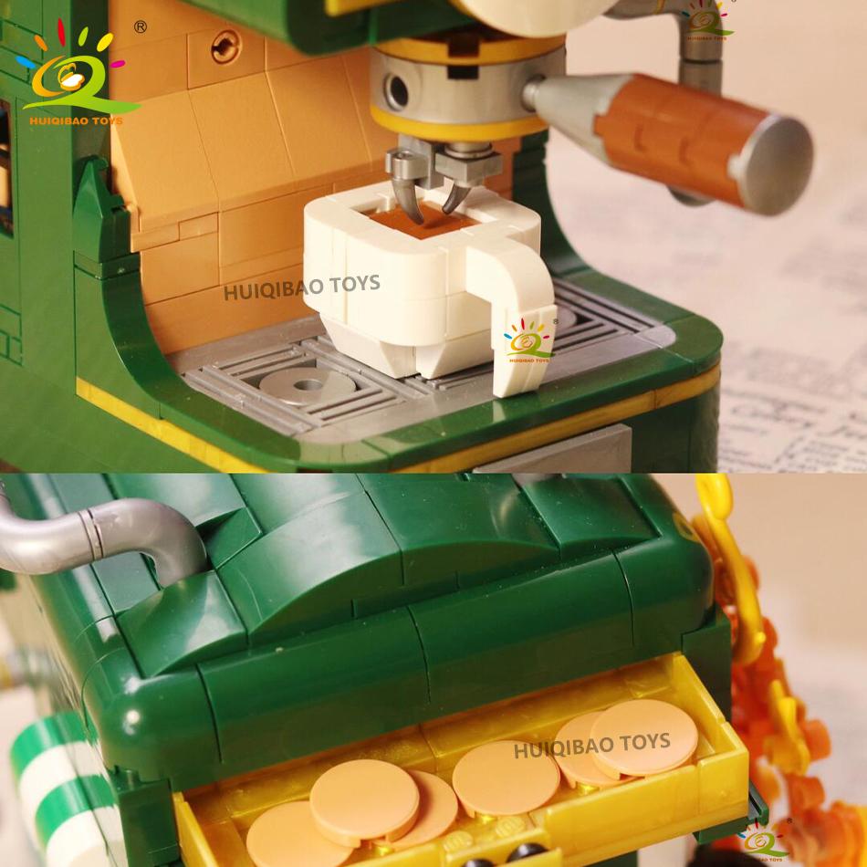 Нетоксичный Moc Винтажная Камера Кофемашина Модель Строительные Блоки Diy Телефон Проектор Украшение Кирпичи Игрушки Для Взрослых Подарок