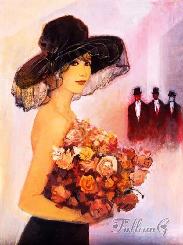 Алмазная живопись Новые поступления Фэнтези Женщина Цветок Diy Полный горный хрусталь Вышивка Абстрактная девушка Искусство Мозаика Наборы для вышивки крестом Домашний декор FG1742