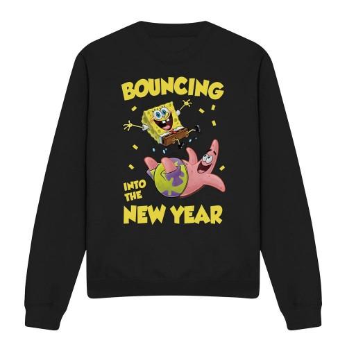 SpongeBob SquarePants Unisex Adult Bouncing Into The New Year Sweatshirt