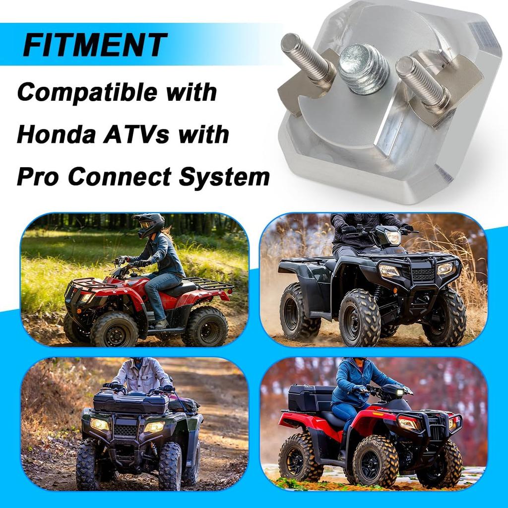 2PCS Tie Down Anchor Kit for Honda Pro Connect ATVs | For Honda Accessory Anchor 2.0. Solid aluminum anchors provide secure tie-down points for Honda