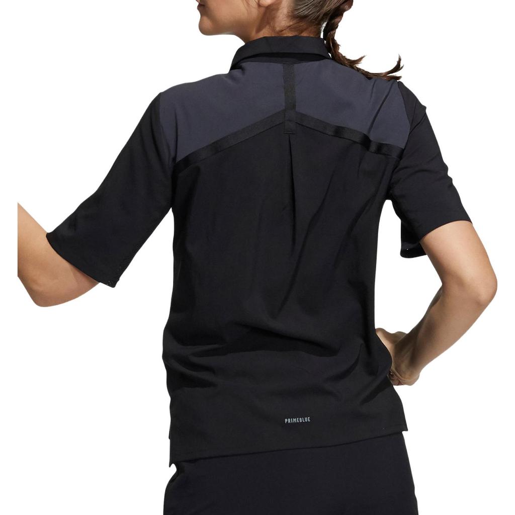 Adidas Спортивная повседневная рубашка с коротким рукавом Color Block, женская рубашка, черная, серая, H13816