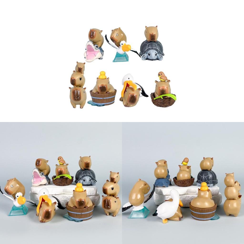 Коллекционная фигурка капибары ПВХ Милая мультяшная игрушка для подарка и демонстрации