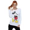 Disney Womens/Ladies Mickey Mouse Classic Kick Sweatshirt