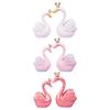 2Pcs Mini Couple Swan Figurines Collectible Tabletop Ornament Animal Sculpture for Shelf Living Room Centerpiece Office Desk