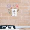 Flower Switch Sticker Removable Self-adhesive Waterproof PVC Living Room Bathroom Light Switch Wall Socket Outlet Decoration Decal