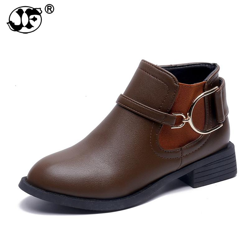 Fashion 2024 High-quality Short Tube Female Winter Style Female Casual Metal Belt Buckle Women's Boots Ankle Boots for Women 869