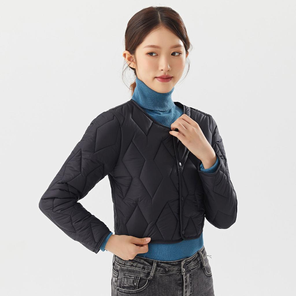 Осенне-зимняя студенческая хлопковая одежда для женщин, легкая короткая хлопковая куртка, женская хлопковая вышивка, молния, можно носить наизнанку 2325