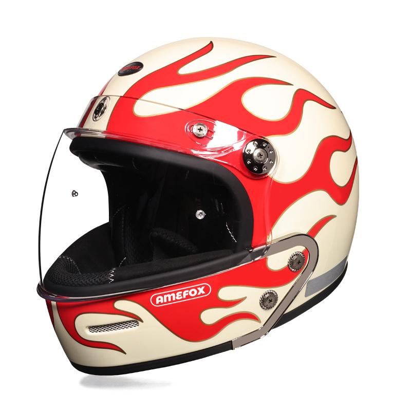 Personalized Leather Chin Removable Small Helmet Body Motorcycle Helmet Locomotive Motorcycle