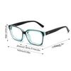 Anti Blue Light Reading Glasses Women Trendy Transparent Large Frame Far Sighted Eyeglasses