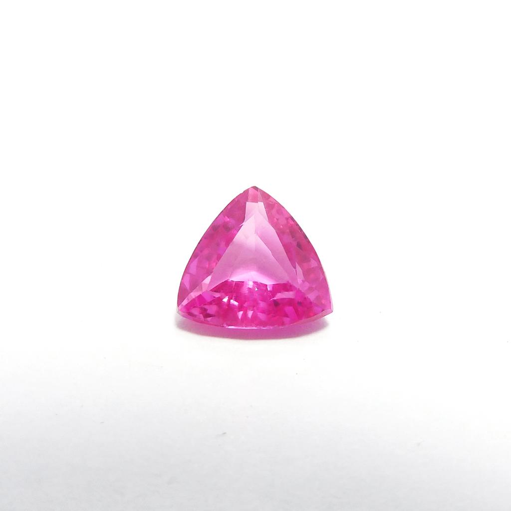 Natural Pink Ruby Loose Gemstone 2.70 ct Trillion Shape for Jewelry Making and Gem Collections