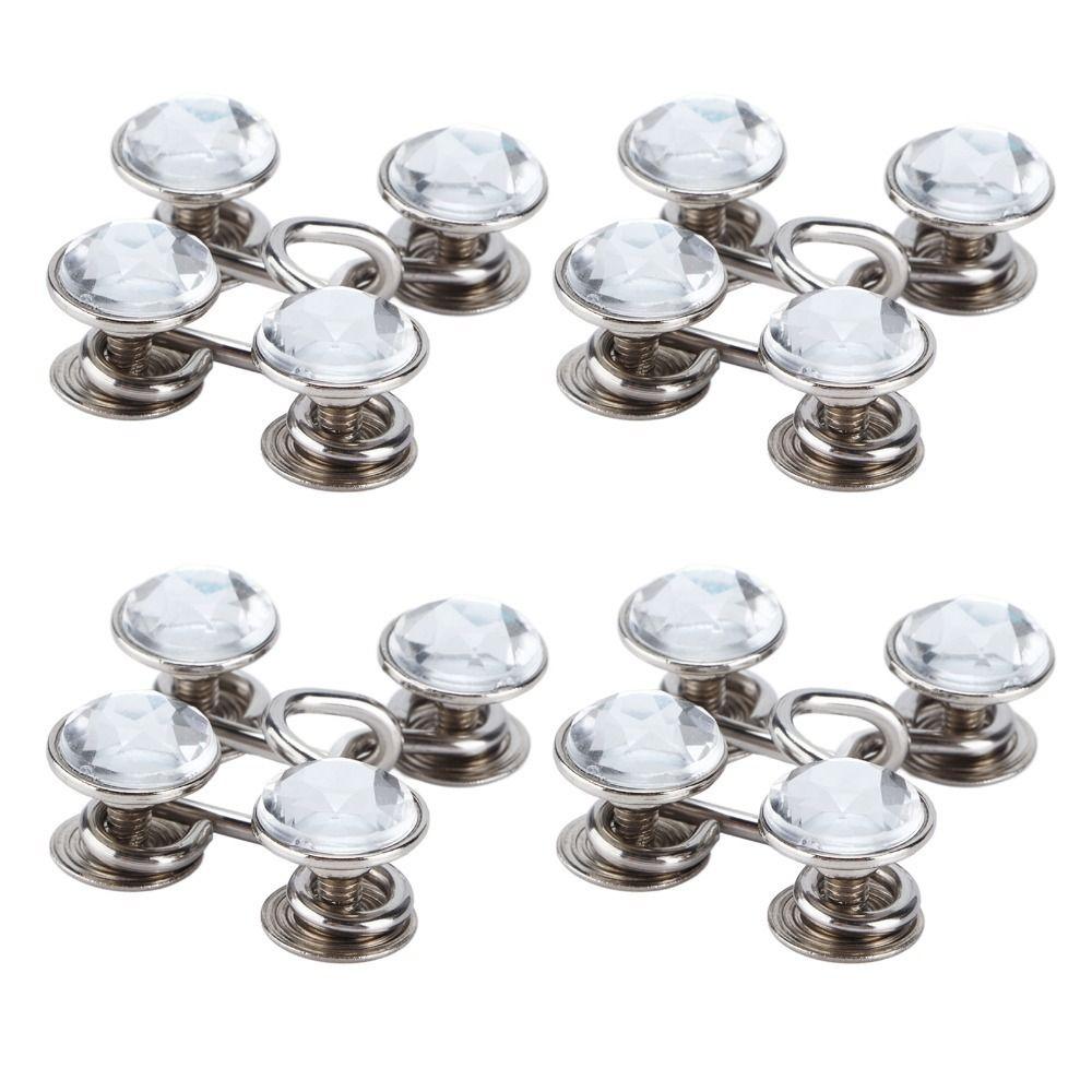 16pcs Reusable Waist Tightener Adjustable Pant Waist Button Sturdy Button Pins For Jeans