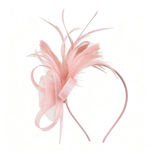 Ретро-ободок-fascinator из сетки и перьев с цветочными акцентами для женщин - Идеально подходит для чаепитий, коктейльных вечеринок или свадеб