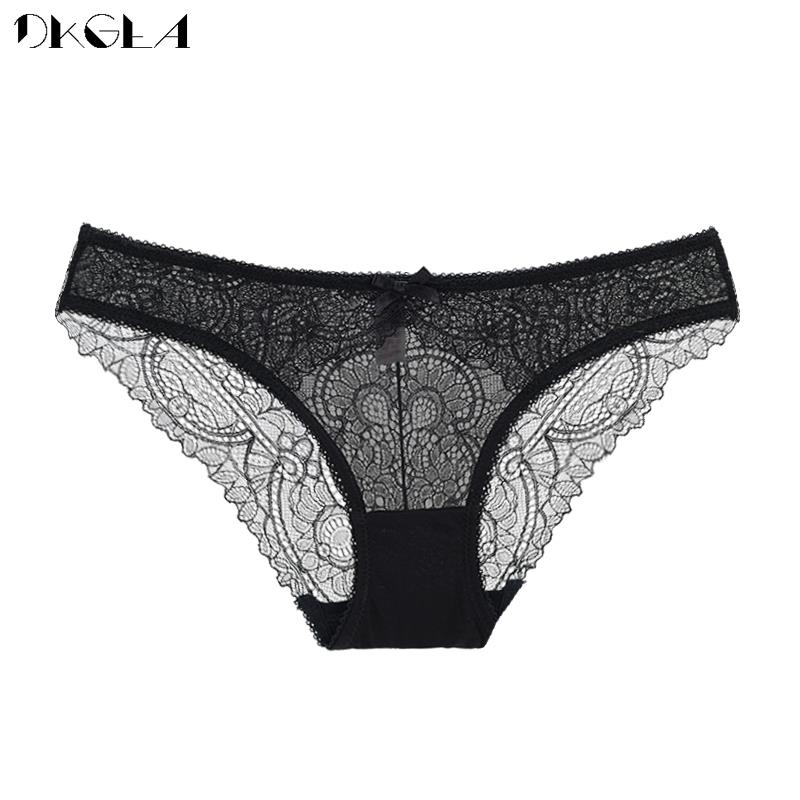 DKGEA Сексуальное нижнее белье, женские трусики, прозрачные кружевные трусы с низкой посадкой