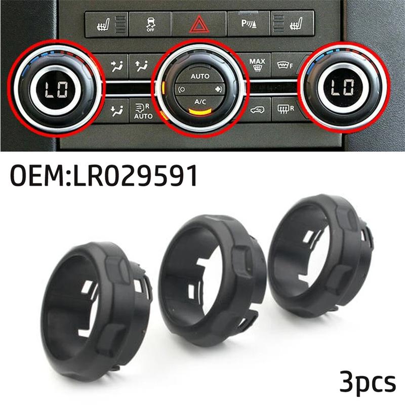 LR029591 Console Air Conditioning Volume Control Knob 3pcs for 2006-2016 Land Rover Range Rover Sport Discovery 4 AC Switch Trim