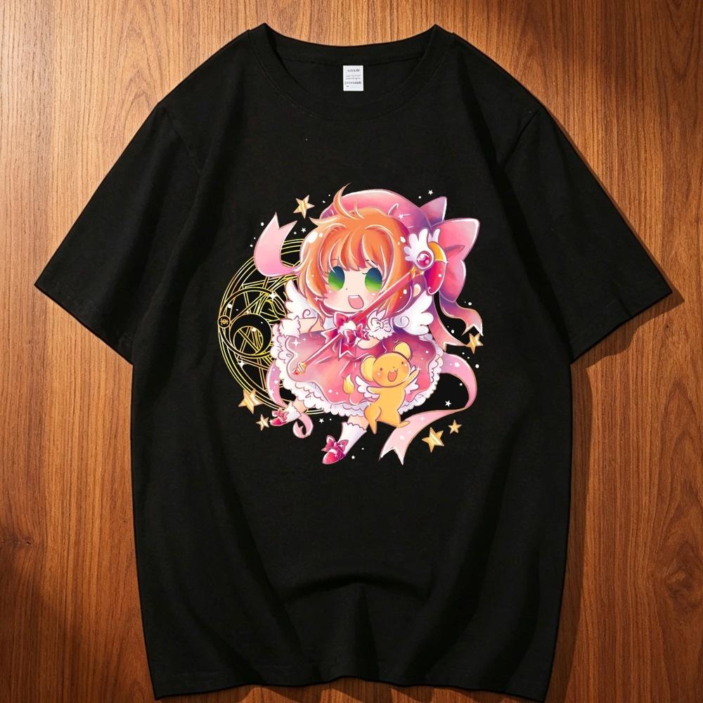 Cardcaptor Sakura Cotton T Shirt Teen Aesthetic Gothic Anime Pop Culture Digital Tshirt Pop Culture Streetwear Comfortable