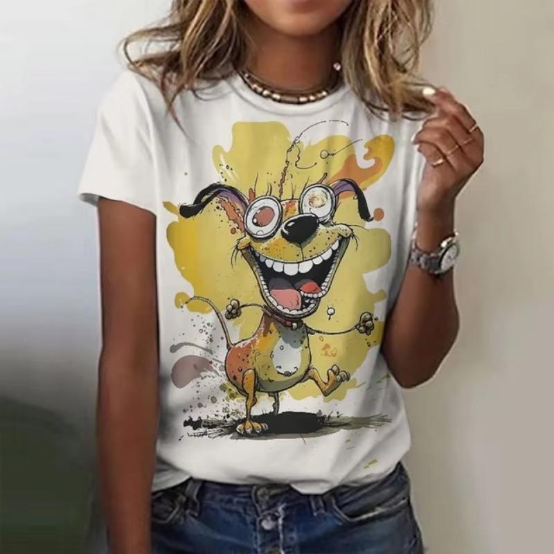 Модные летние футболки с принтом для маленьких девочек в формате 3D, женская уличная одежда, повседневная одежда в стиле Харадзюку Y2k с коротким рукавом, футболки с круглым вырезом, топы, одежда