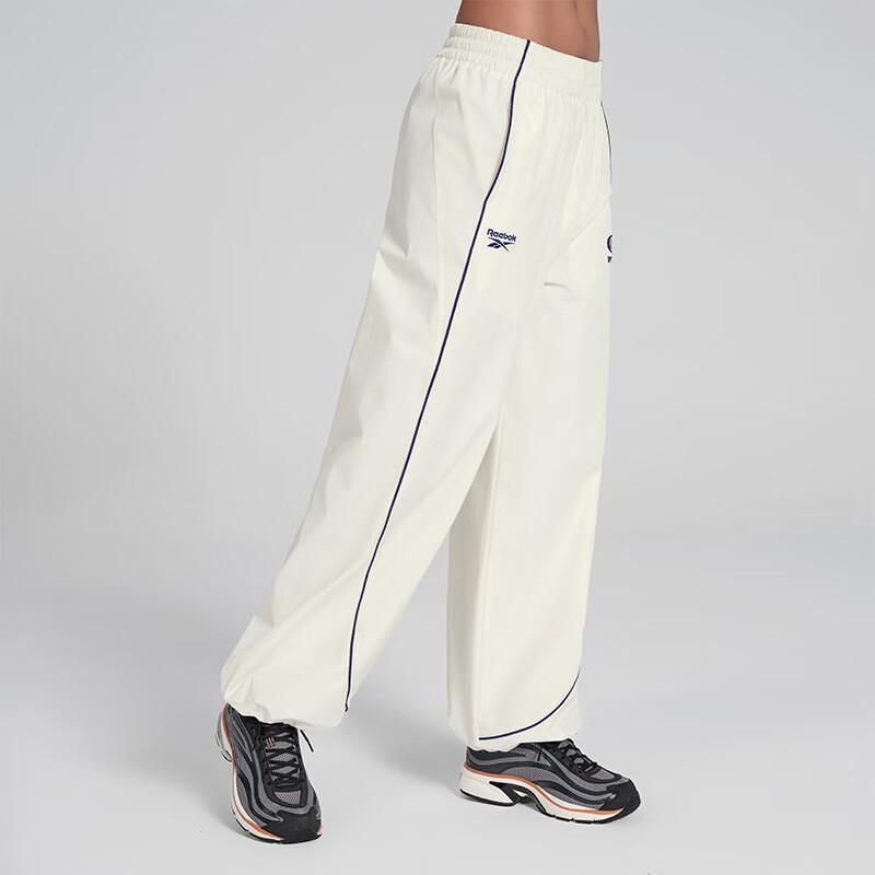 Reebok Свободные повседневные брюки с широкими штанинами Color Block, женские, цвет Off-White 24SRC610WGW1